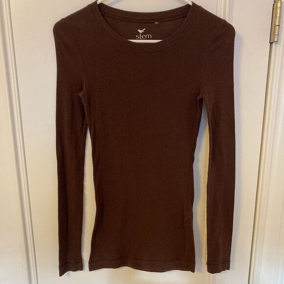 Stem long sleeve tee brown - Picture 3 of 8